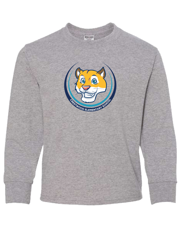 Youth Long Sleeve TShirt Center Cat - CE29